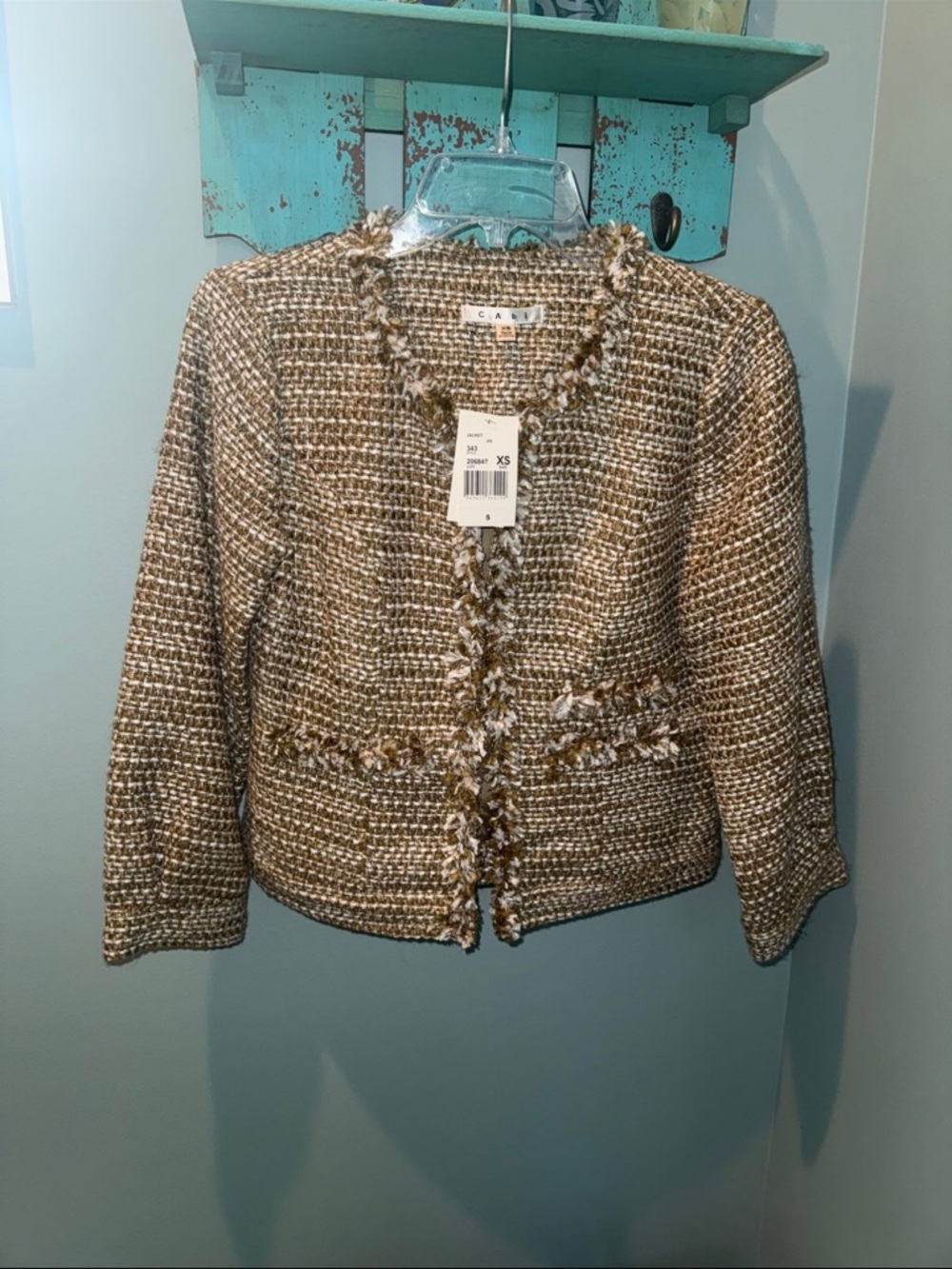 CAbi Tweed Fringe Jacket *NWT*